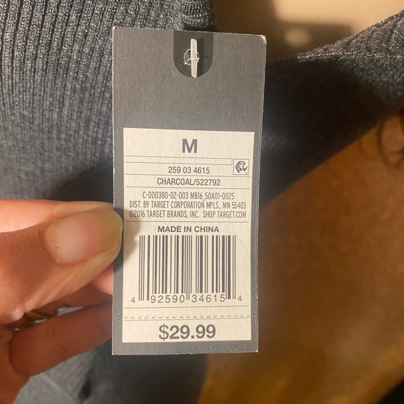 Mossimo✨ Charcoal Ribbed Sweater Dress 👗 BRAND NEW WITH TAGS‼️ - Picture 6 of 6